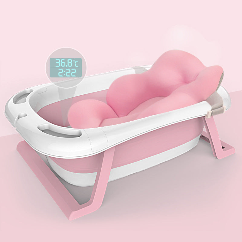 Foldable Baby Bathtub Collapsible Portable Safe and Eco-friendly Non-slip Material for Baby Kids Toddler Infant Bathtub