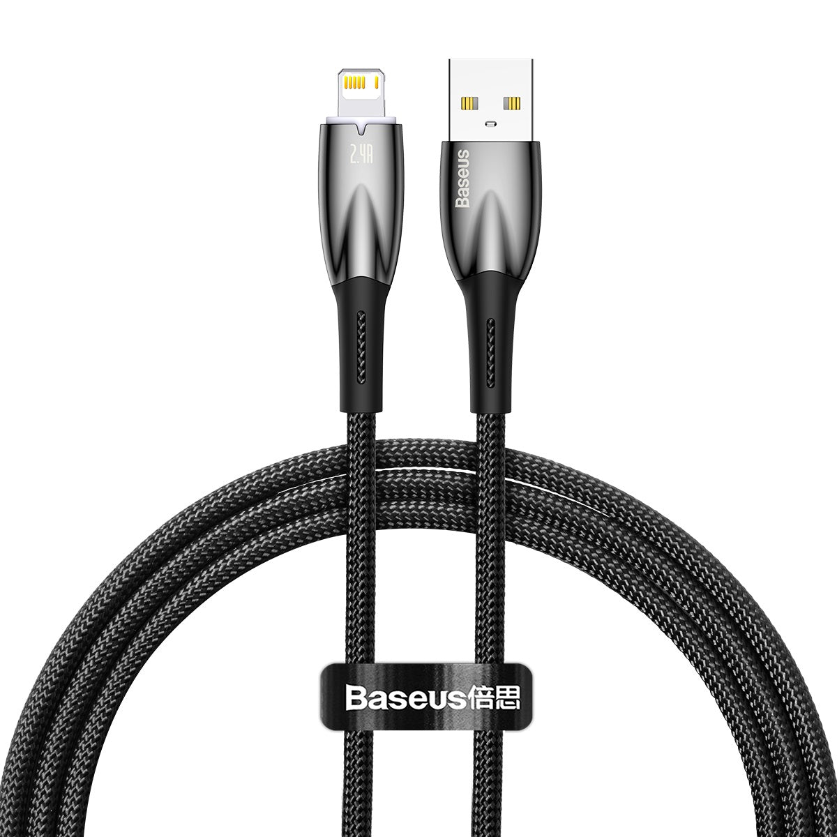 Baseus Glimmer Series Fast Charging Data Cable USB Type-C Lightning 1m 2m Light Indicator Nylon For Mobile Phones Laptop iPhones