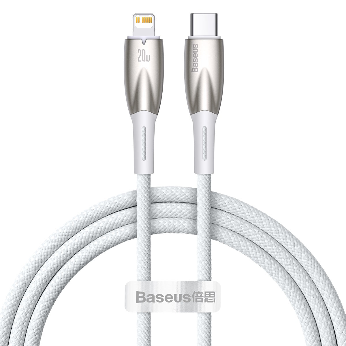 Baseus Glimmer Series Fast Charging Data Cable USB Type-C Lightning 1m 2m Light Indicator Nylon For Mobile Phones Laptop iPhones