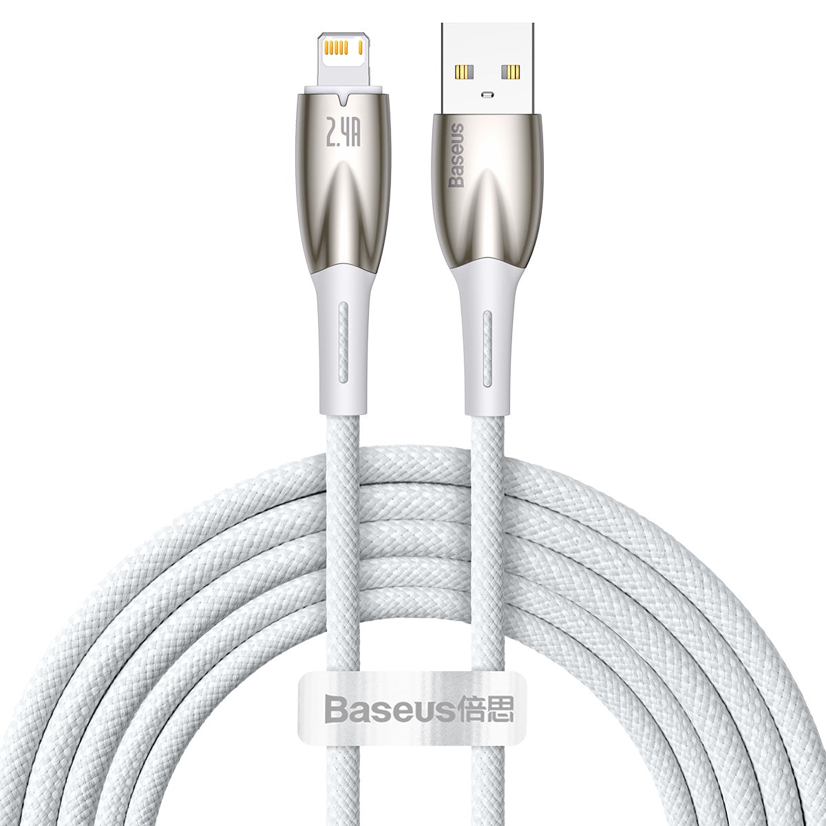Baseus Glimmer Series Fast Charging Data Cable USB Type-C Lightning 1m 2m Light Indicator Nylon For Mobile Phones Laptop iPhones