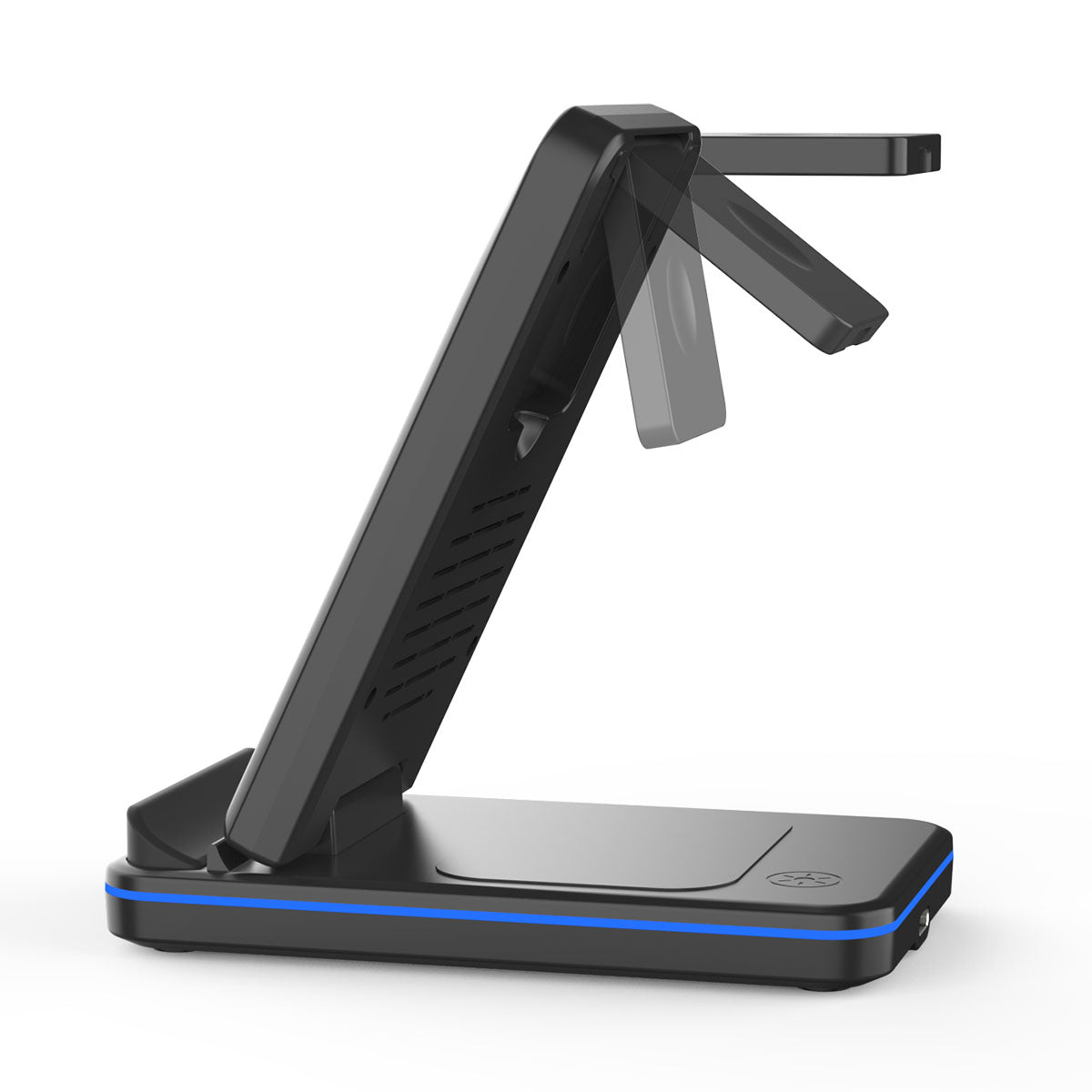 GXM 3in1 15W Wireless Charging Stand For iPhone 14 Pro Max 13 12 Samsung Huawei Xiaomi OPPO VIVO Apple Watch AirPods Charger WC-1502 Foldable Design Fast Wireless Charging Dual Charging Coils Multi-functional Mobile Phone Earbuds Smartwatch