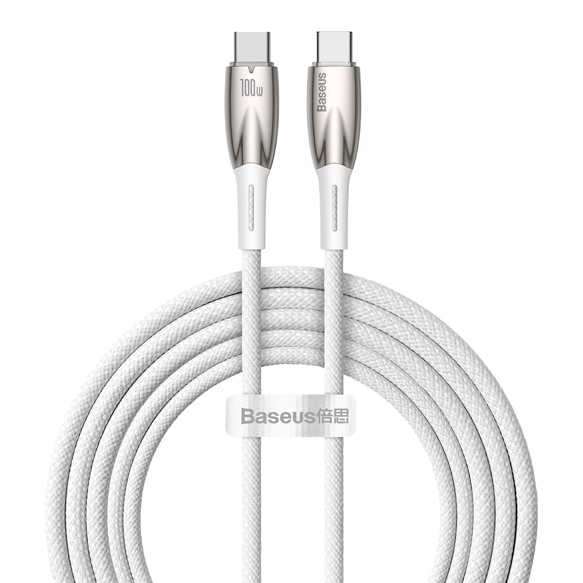 Baseus Glimmer Series Fast Charging Data Cable USB Type-C Lightning 1m 2m Light Indicator Nylon For Mobile Phones Laptop iPhones