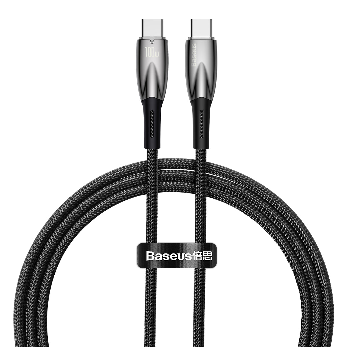 Baseus Glimmer Series Fast Charging Data Cable USB Type-C Lightning 1m 2m Light Indicator Nylon For Mobile Phones Laptop iPhones