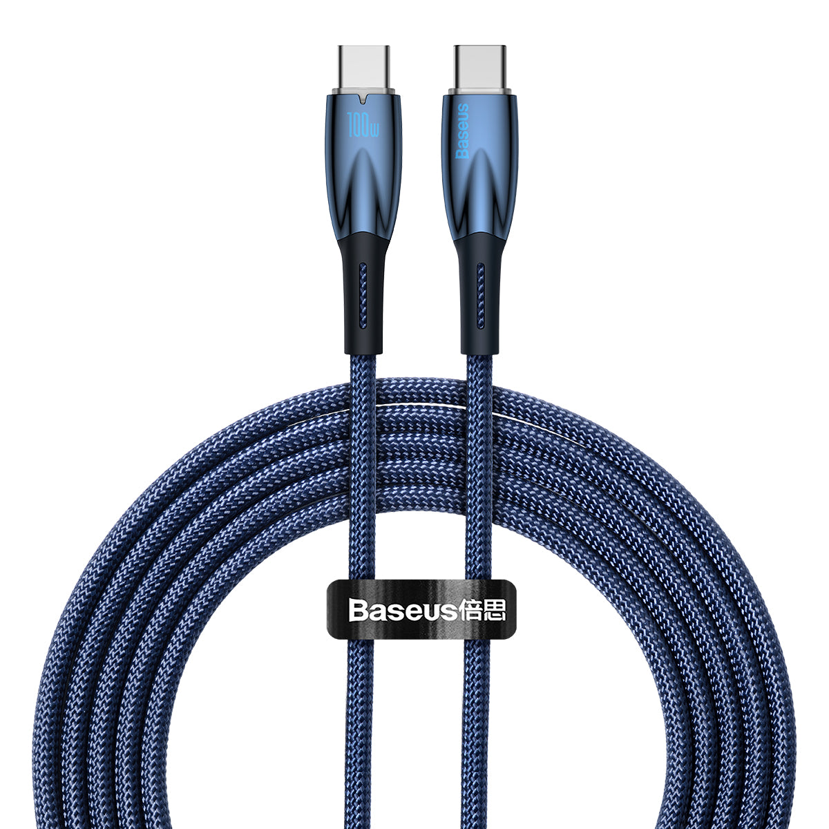 Baseus Glimmer Series Fast Charging Data Cable USB Type-C Lightning 1m 2m Light Indicator Nylon For Mobile Phones Laptop iPhones