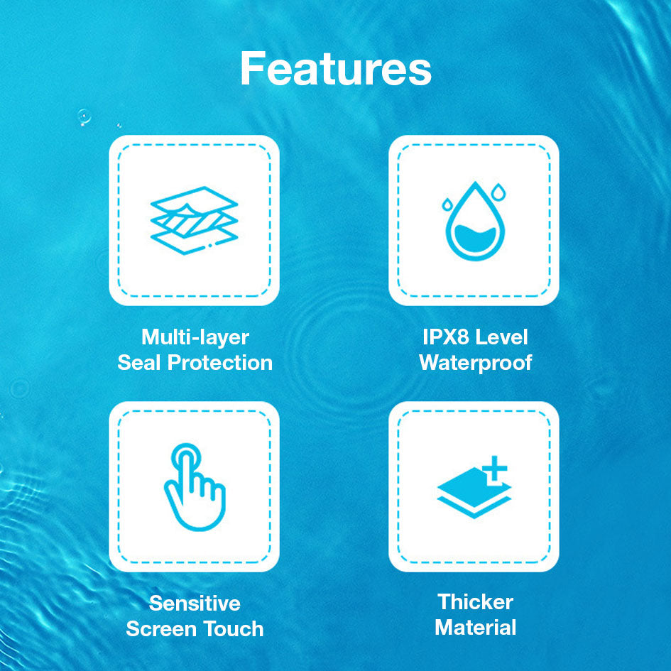 GXM Waterproof Phone Case Bag Sensitive Touch IPX8 Waterproof Up to 7.2" Phones Swimming Snorkeling Surfing Beach Iphone Samsung OPPO Xiaomi Huawei LG
