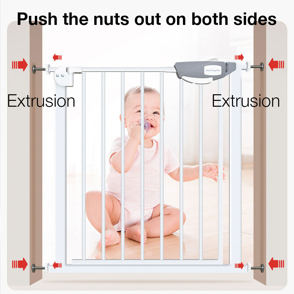 Baby Safety Gate Automatic Close Length Customization Swing Gate For Children Pet