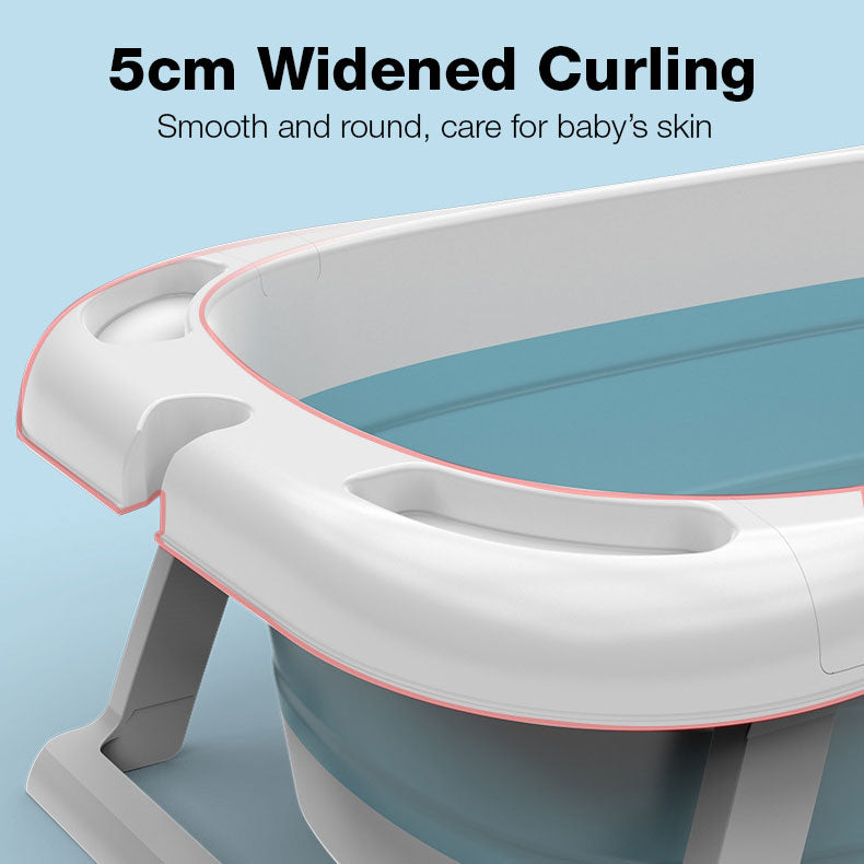 Foldable Baby Bathtub Collapsible Portable Safe and Eco-friendly Non-slip Material for Baby Kids Toddler Infant Bathtub
