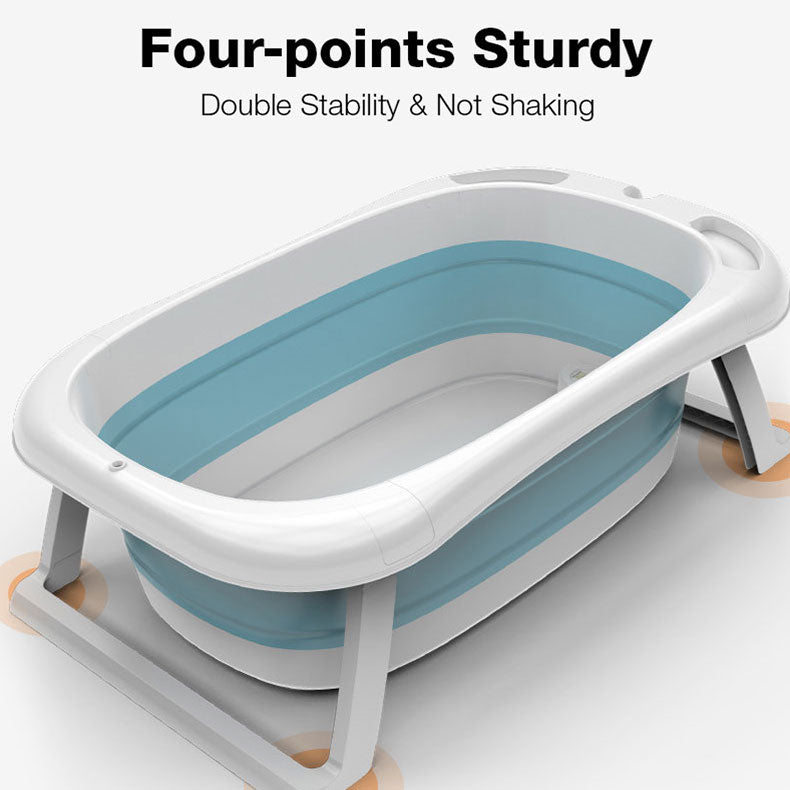 Foldable Baby Bathtub Collapsible Portable Safe and Eco-friendly Non-slip Material for Baby Kids Toddler Infant Bathtub