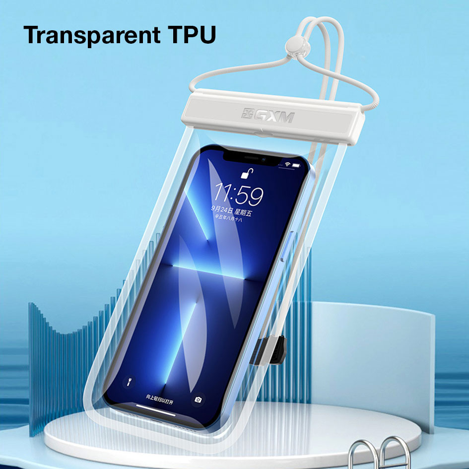 GXM Waterproof Phone Case Bag Sensitive Touch IPX8 Waterproof Up to 7.2" Phones Swimming Snorkeling Surfing Beach Iphone Samsung OPPO Xiaomi Huawei LG