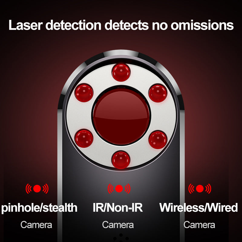 GXM AK400 3 in 1 Camera Detector Detect Hidden Spy Camera Infrared Scan Vibration Sensing Anti-theft Alarm GPS Detector Infrared Multifunctional Pinhole Sound Light Alarm Vibration Sensing Alarm Device