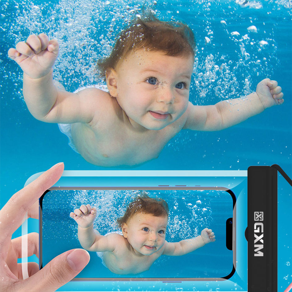GXM Waterproof Phone Case Bag Sensitive Touch IPX8 Waterproof Up to 7.2" Phones Swimming Snorkeling Surfing Beach Iphone Samsung OPPO Xiaomi Huawei LG