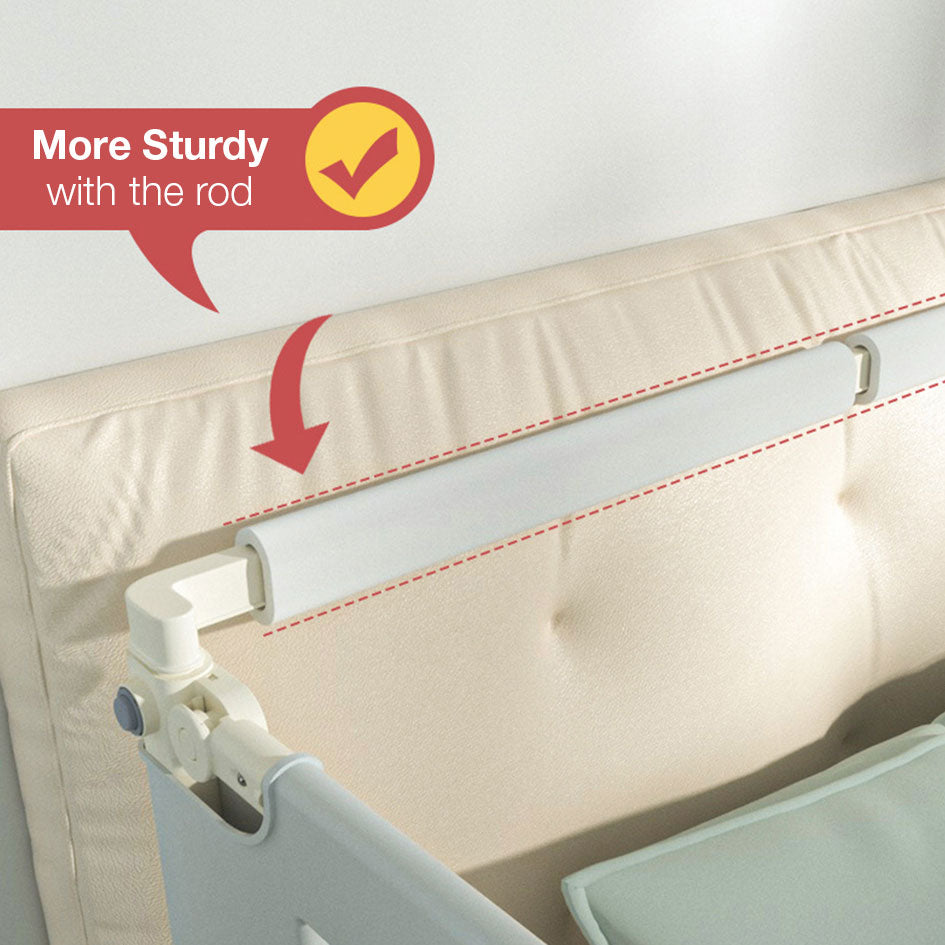 Baby Safety Bed Guard Bedrail Bed Guard Kids Safety Gate Barrier Sturdy Stable Single Sided Lifting Operation Baby Bed Guard Protection