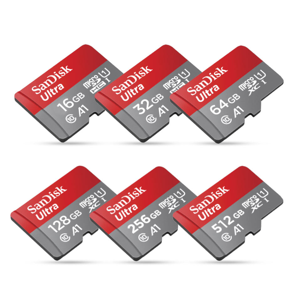 Sandisk A1 Ultra microSDHC UHS-I U1 Micro SD Card 32GB 64GB 128GB 256GB Up to 120MB/s** Camera Mobile Phone Switch Memory Card Class 10 HD