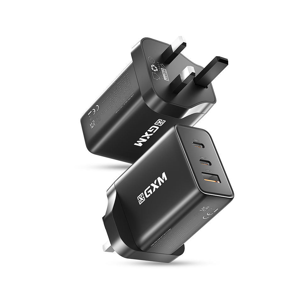 GXM 65W GaN Type C USB C Fast Charger Adapter Safety Mark Wall Charger Laptop MacBook Pro Air Dell XPS iPad Mini Pro iPhone 14 13 12 Pro Max Plus Samsung Galaxy S23 Ultra Huawei Xiaomi OPPO VIVO Charger AC-6501