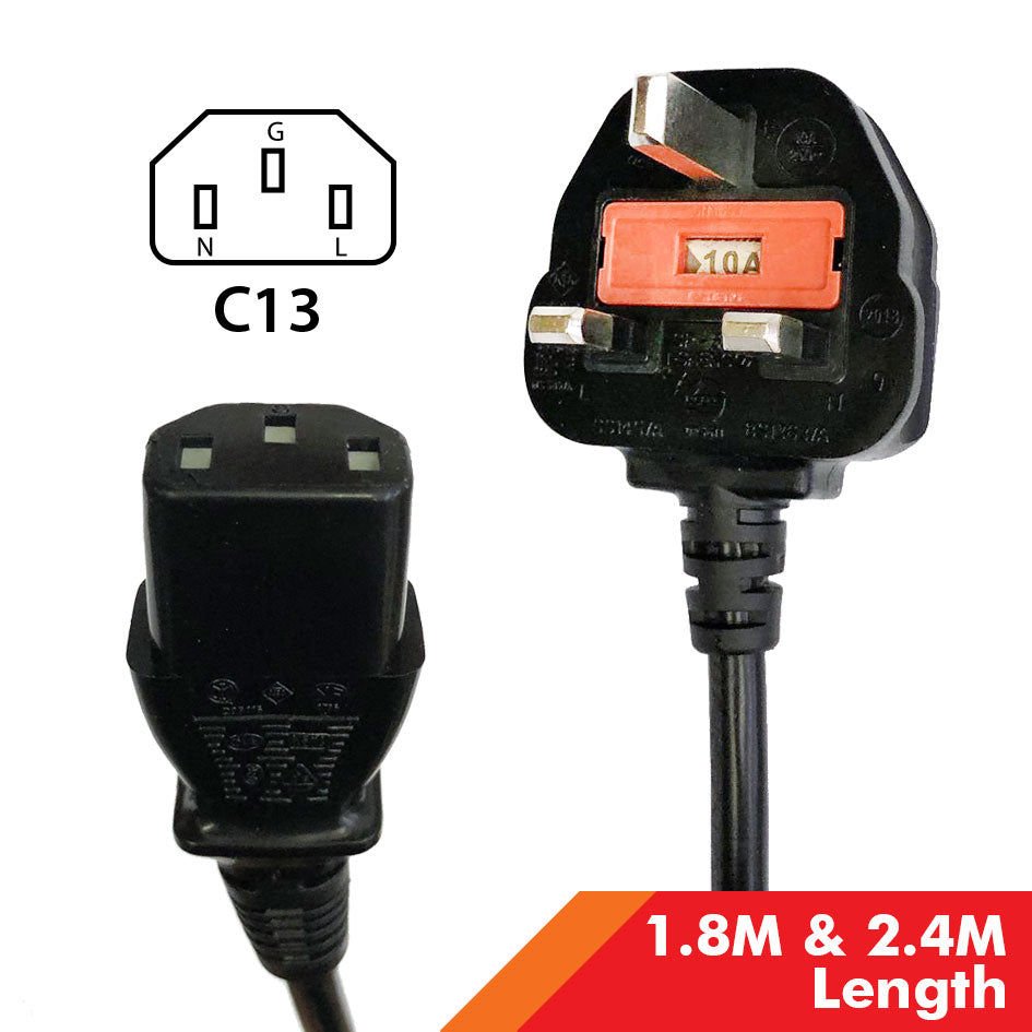 Safety Mark 3 Pin UK Local Cable C5 C7 C13 Convertor Power Cord