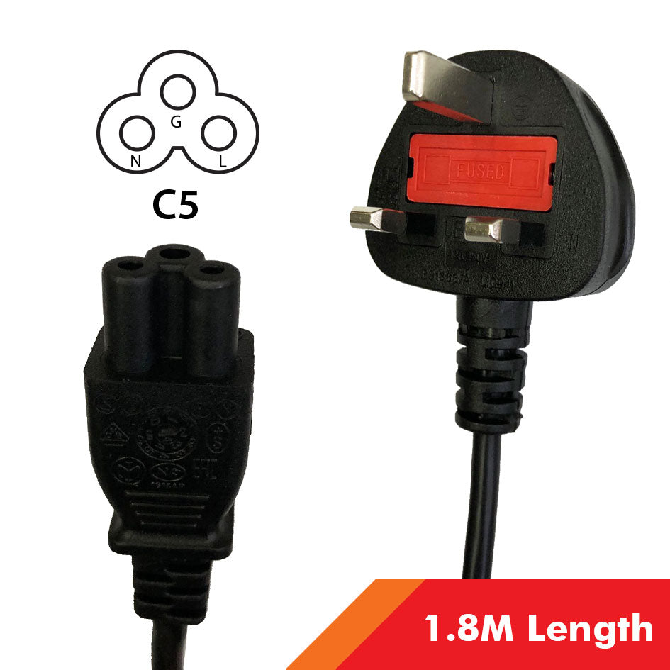 Safety Mark 3 Pin UK Local Cable C5 C7 C13 Convertor Power Cord
