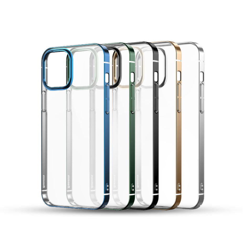 Baseus Glitter iPhone 12 Pro MAX 5.4/6.1/6.7 inch Transparent Fitted Anti Shock Transparent Ultra Thin Back Casing Cover Case