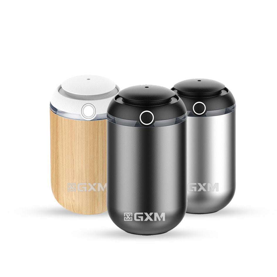 GXM Cordless Car Essential Oil Aroma Diffuser Waterless Smart Ai Vibration Technology Anti-spill Design Car and Home Use