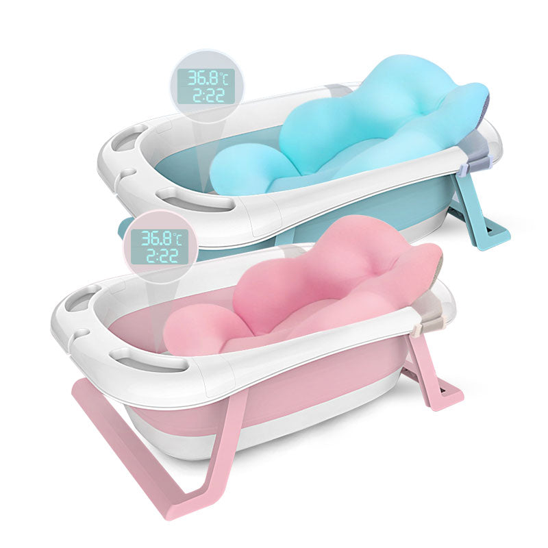 Foldable Baby Bathtub Collapsible Portable Safe and Eco-friendly Non-slip Material for Baby Kids Toddler Infant Bathtub