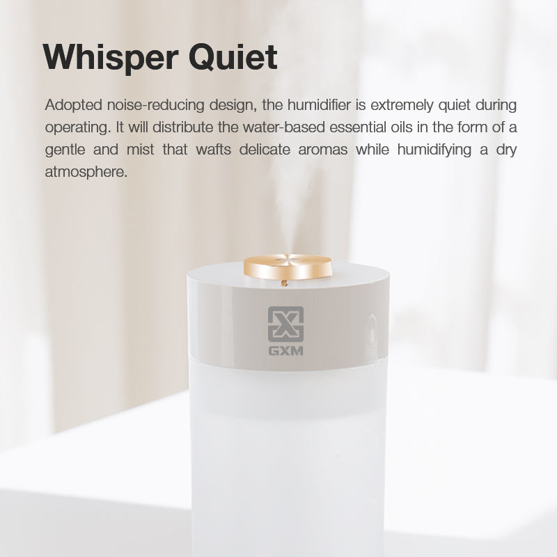 GXM HM-01 Smart LED Cordless Humidifier 350ml Cordless Design Anti-dry Sensor Nano Mist Noiseless Night Light Single Touch Operation