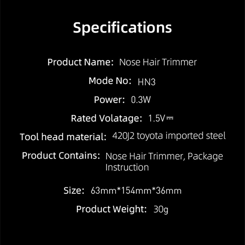 Xiaomi Huanxing HN3 mini electric nose hair trimmer sharp blade body wash portable minimalist design waterproof safe for family