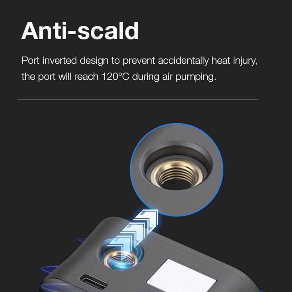 GXM AP-01 Cordless Smart Tire Inflator Auto Stop Tire Pressure Monitoring Fast Inflation LED Lighting SOS Mode Power Bank 4000mAh Capacity Air Pump