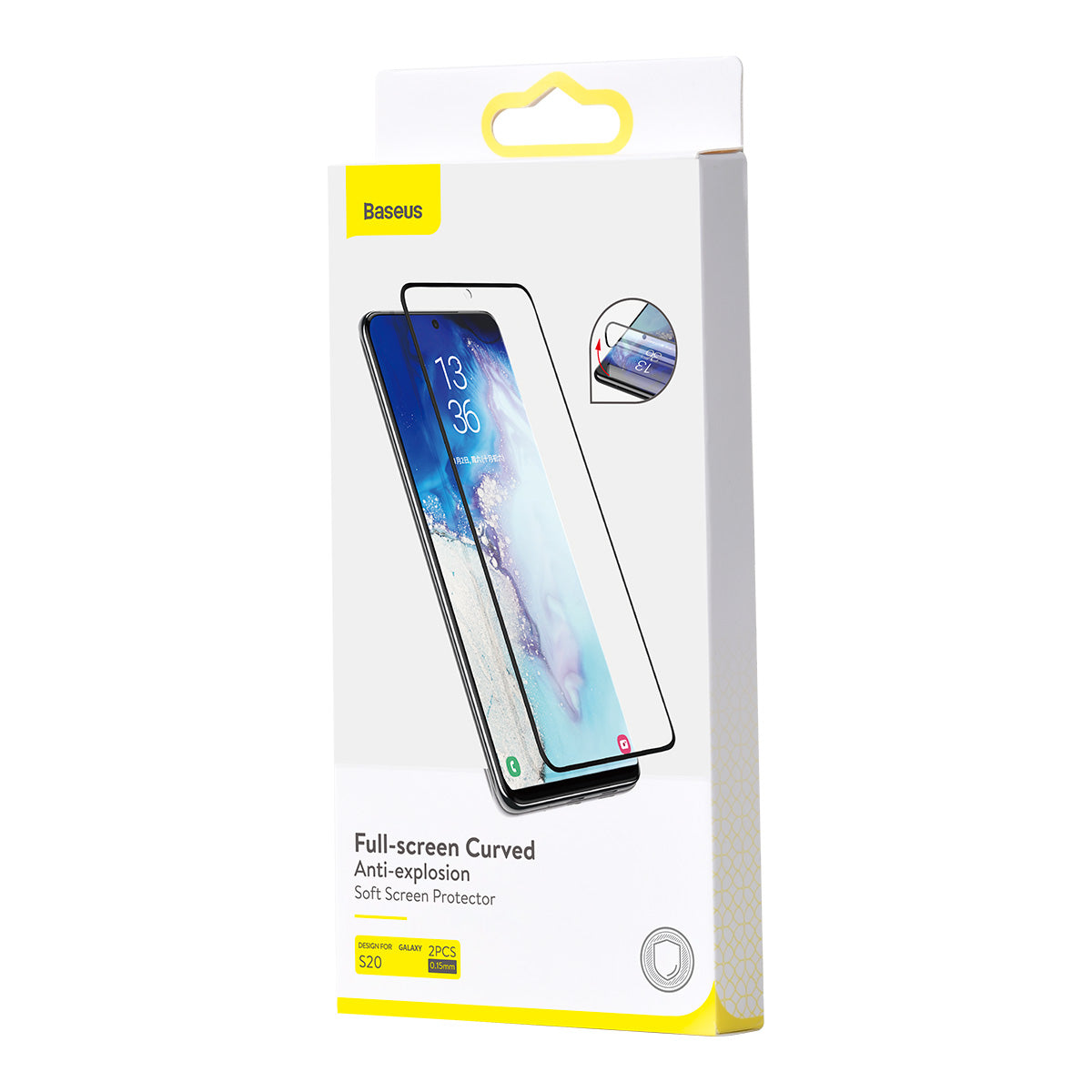 BASEUS S20 S20 Plus 2pcs Set Full Cover Soft Tempered Glass Screen Protector Anti Fingerprint HD Clear 9H Anti Impact Tempered Glass