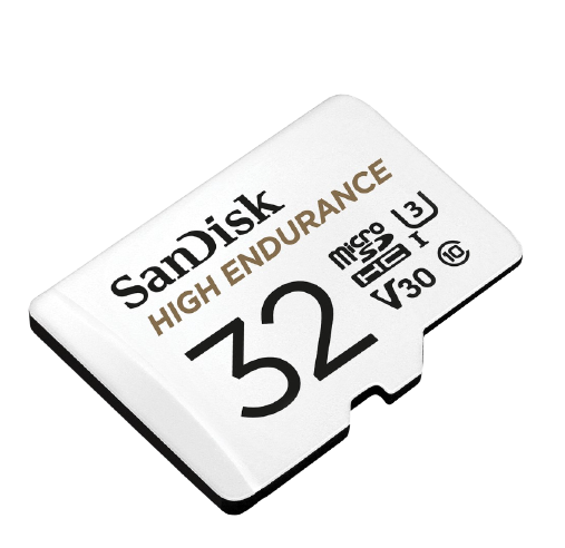 SanDisk High Endurance Video Monitoring MicroSD HC/XC Cards 4K UHD Full HD Video for CCTV and Car Camera