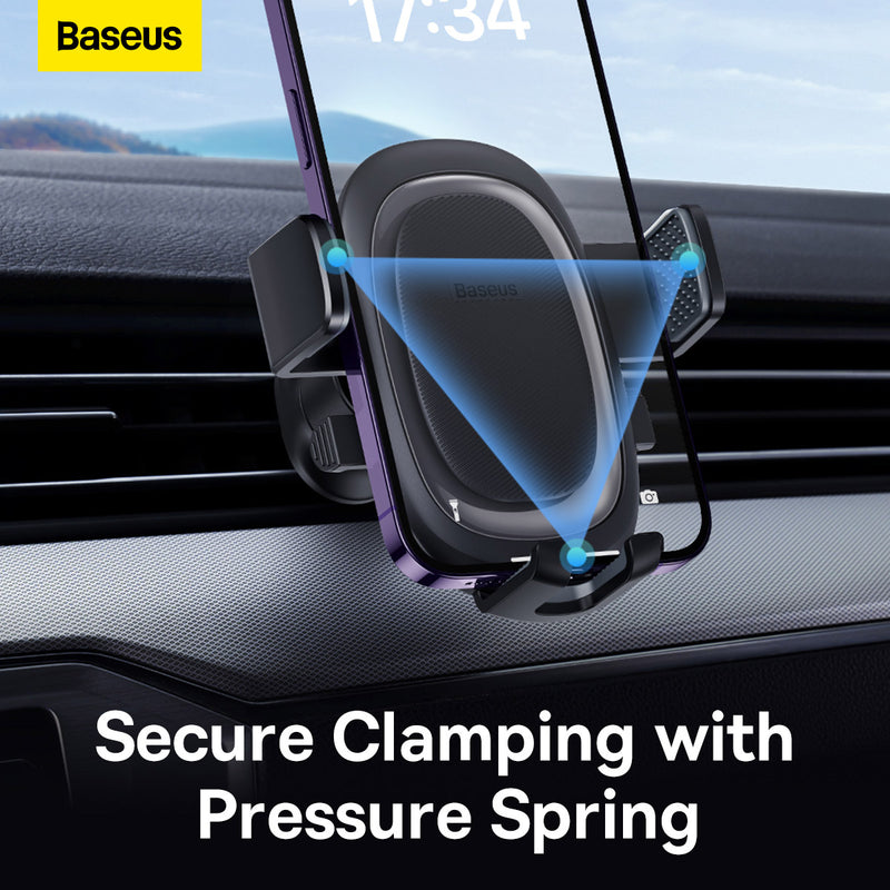 Baseus UltraControl Pro Series Clamp-Type Car Holder Set iPhone 15 Pro Max Samsung Xiaomi Huawei Redmi Oppo Cluster Black