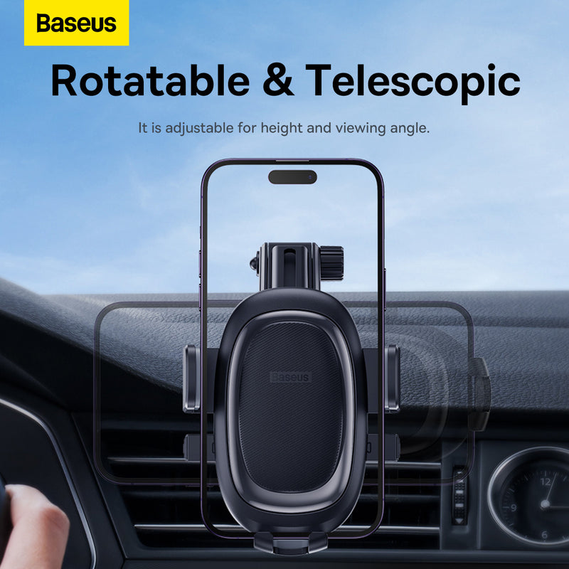 Baseus UltraControl Pro Series Clamp-Type Car Holder Set iPhone 15 Pro Max Samsung Xiaomi Huawei Redmi Oppo Cluster Black