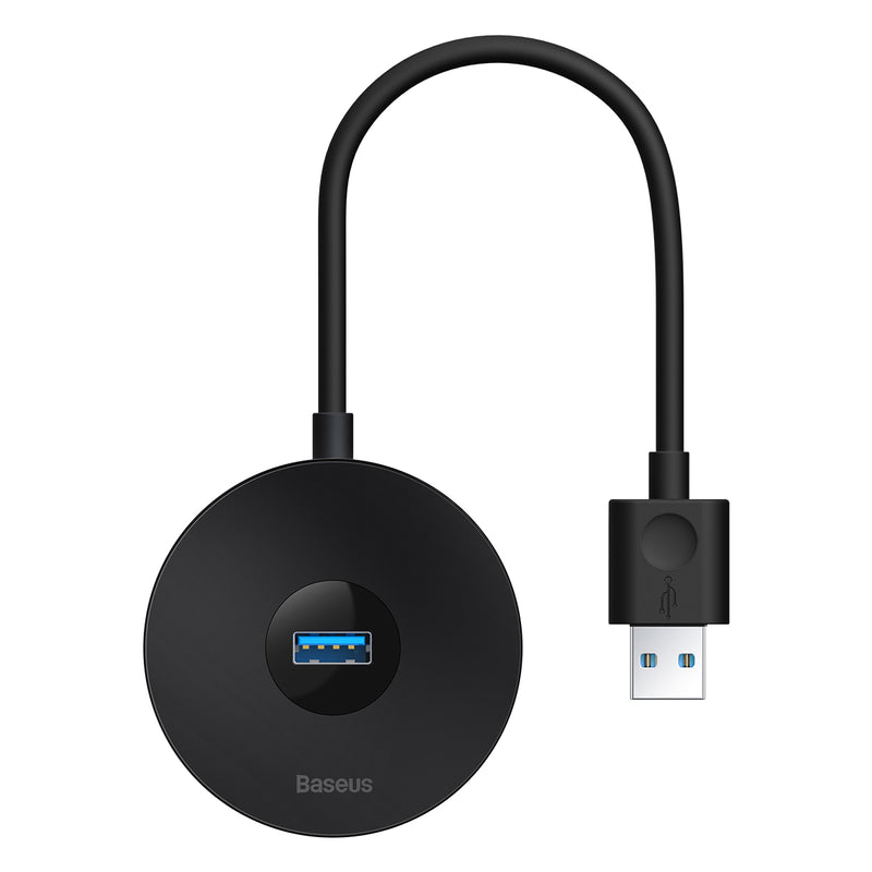 Baseus Airjoy Round Box Hub Adapter USB 3.0 / USB-C to USB 3.0*1 + USB 2.0*3 10cm Type-C Data Transfer For Laptop Desktop USB Devices