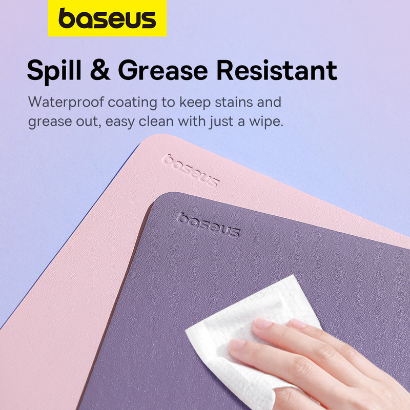 Baseus PU Leather Mouse Pad Waterproof Coating Eco-friendly Napa Grain 210 x 260 mm for Mouse Mice