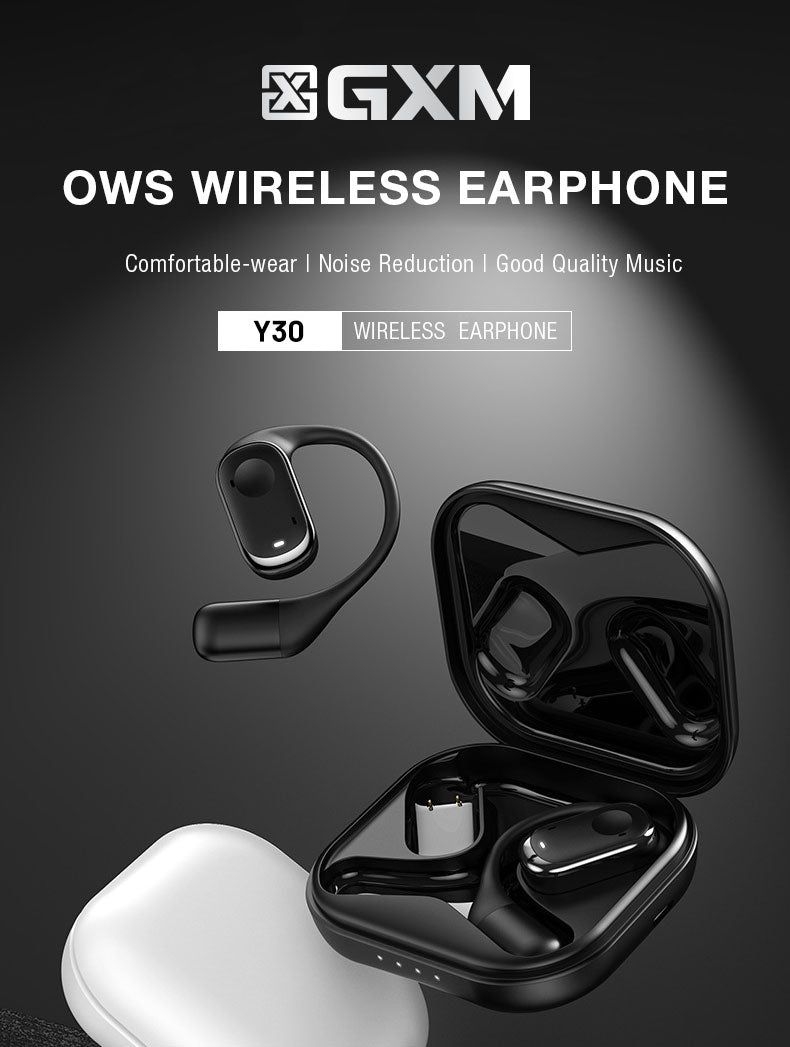 GXM Y30 OWS Earphone Open Wireless Stereo Comfortable Wear Noise Reduction Tap Touch Control Bluetooth 5.3