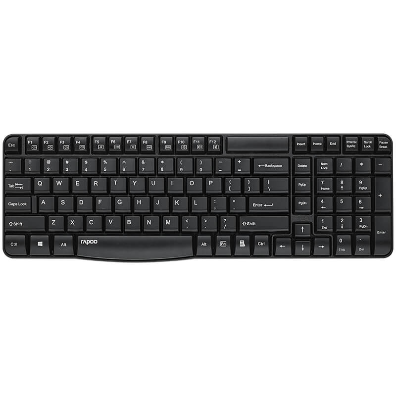 RAPOO E1050 Wireless Keyboard 2.4G | 104 Keys | Spill-Resistant | 12 Months Battery | 2-Year SG Warranty