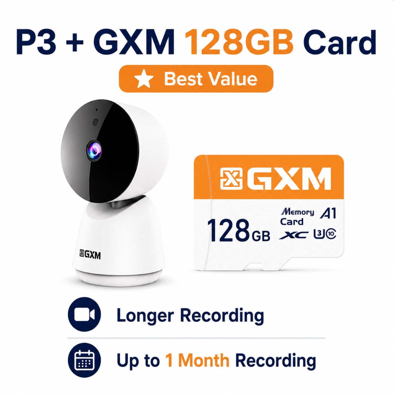 GXM P3 2K 3MP CCTV Security Camera 360° WiFi IP Camera Baby Monitor Pet Indoor Home Surveillance Security Camera