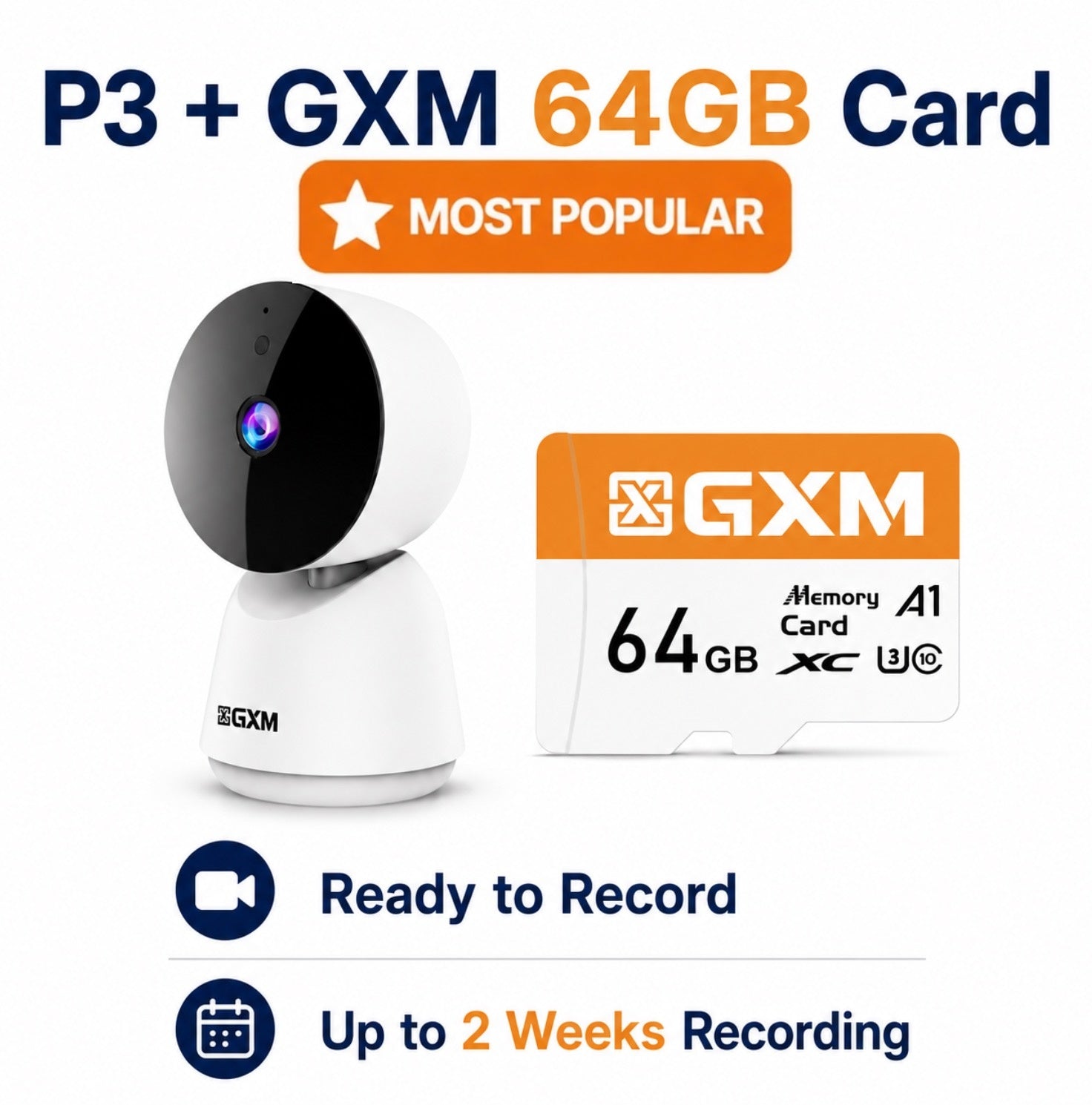 GXM P3 2K 3MP CCTV Security Camera 360° WiFi IP Camera Baby Monitor Pet Indoor Home Surveillance Security Camera