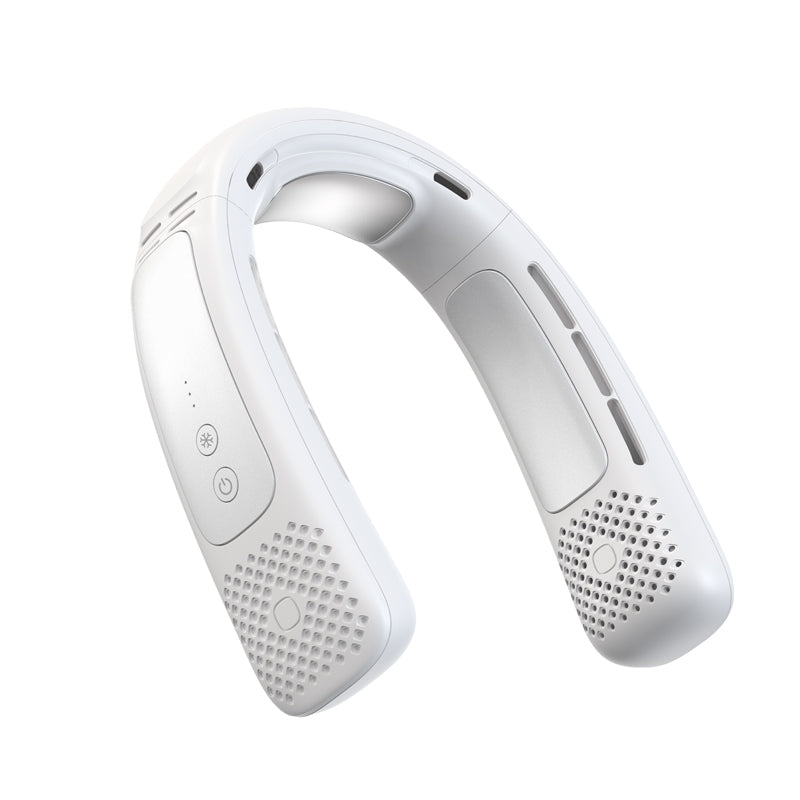 GXM Portable Neck Air-con Cooler Fan Triple-core Powerful Cooling Breeze 3000mAh TEC Technology Instantly Chill 360° Surround Airflow