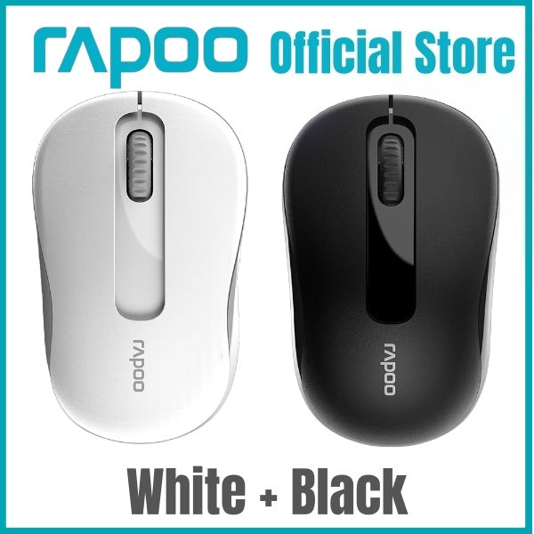 RAPOO M10 Plus 2.4GHz Wireless Optical Mouse | 1200 DPI | Ergonomic Ambidextrous Design | 12-Month Battery Life