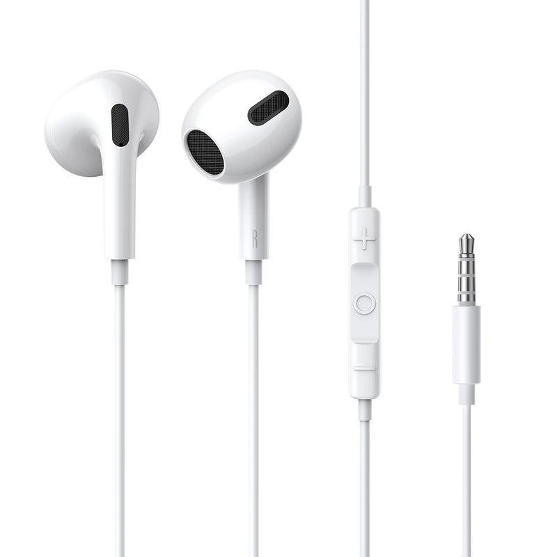Baseus H17 Encok 3.5mm Lateral In-Ear Wired Earphone for Mobile Phones and Tablet Devices 3.5mm Jack White NGCR020002