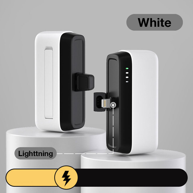 GXM 20W Mini Capsule Power Bank 5000mAh Fast Charging Type-C and iPhone Lightning Built-in Output