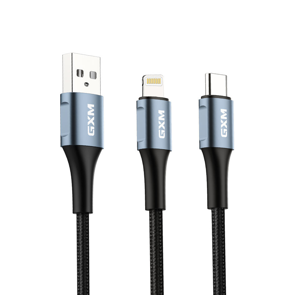 GXM 100W Ultra-Fast Charging Data Cable Type-C Lightning USB 1M 2M Data Transfer Durable Bends Temperature Control 27W Apple Fast 30W PD iPad Fast Charging