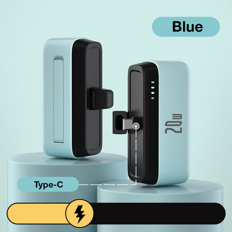 GXM 20W Mini Capsule Power Bank 5000mAh Fast Charging Type-C and iPhone Lightning Built-in Output