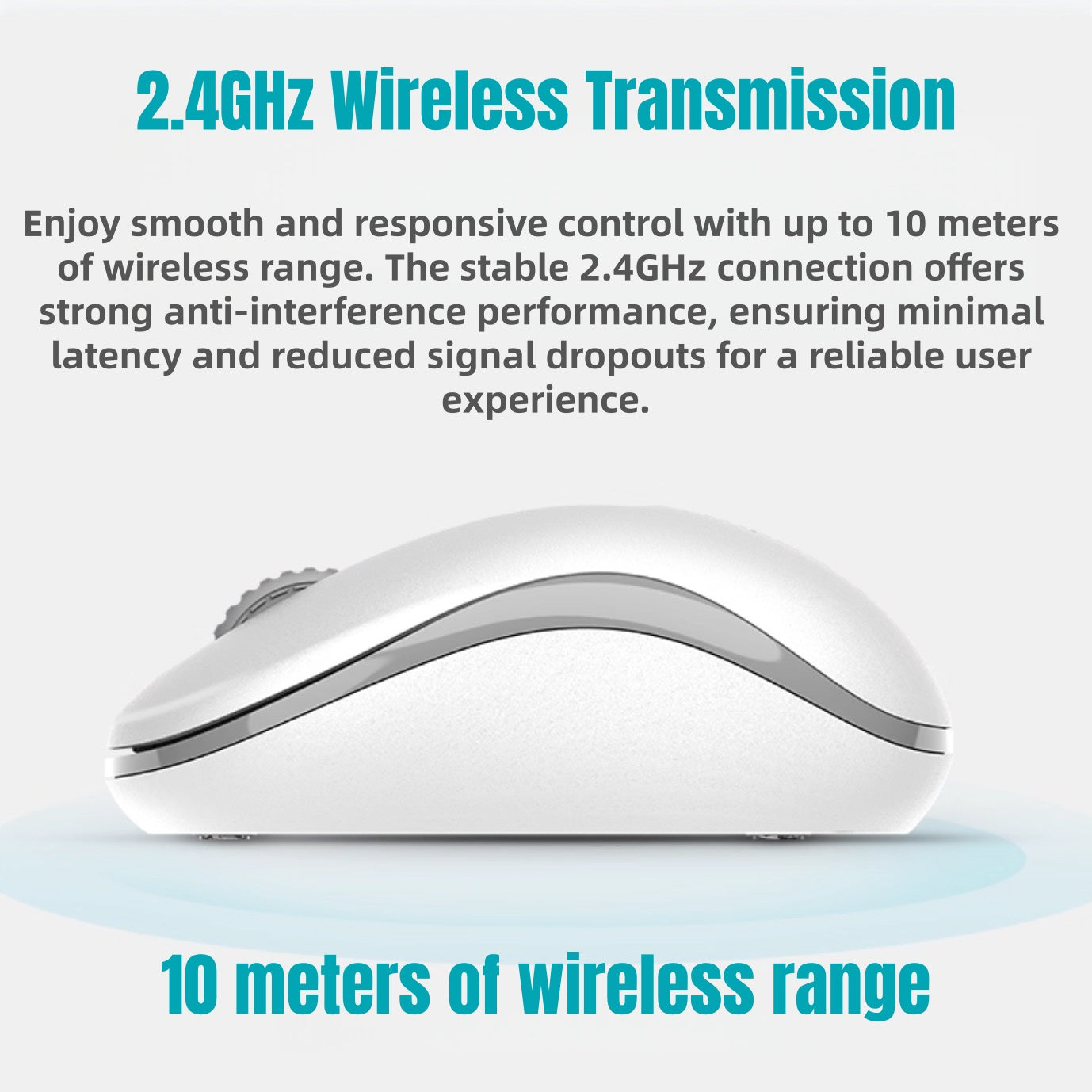 RAPOO M10 Plus 2.4GHz Wireless Optical Mouse | 1200 DPI | Ergonomic Ambidextrous Design | 12-Month Battery Life