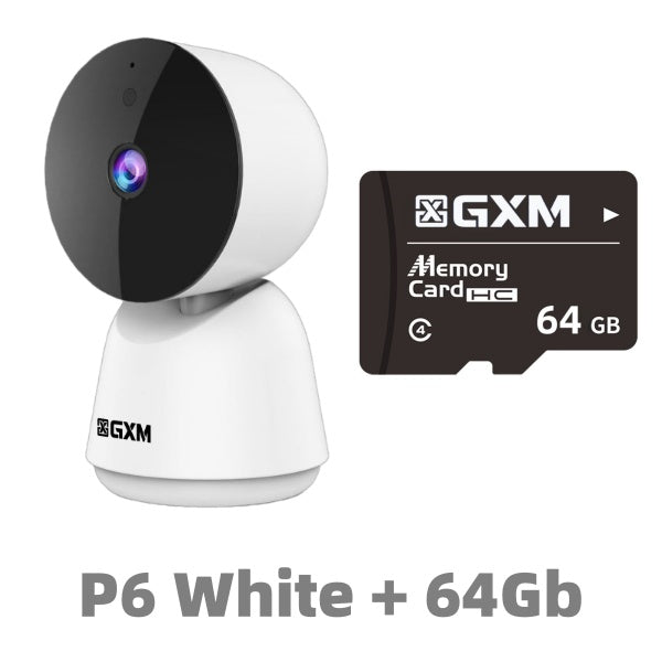 GXM P6 5MP 3K Smart Camera CCTV Baby Monitor Night Vision 360 Rotation DualBand IP Security Camea Dual-Band WiFi 2.4G/5G | 360° Auto Tracking | Night Vision | AI Detection | 2-Way Audio | Supports PC Web Viewing | Up to 256GB SD | SG 1-Year Warranty