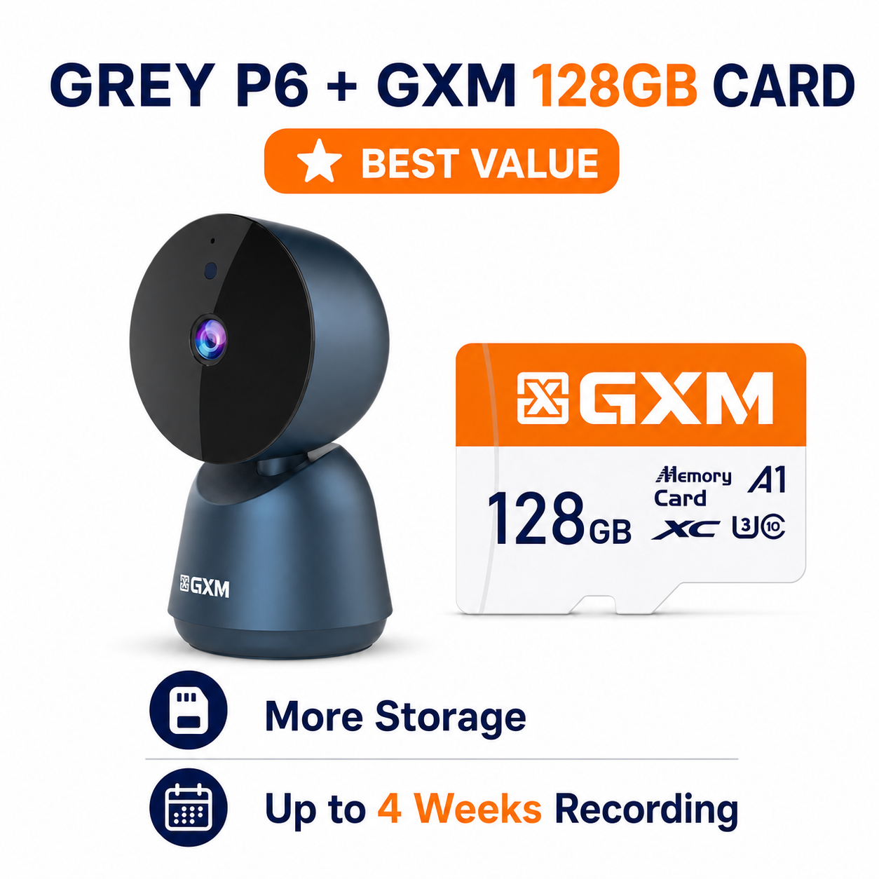 GXM P6 5MP 3K Smart Camera CCTV Baby Monitor Night Vision 360 Rotation DualBand IP Security Camea Dual-Band WiFi 2.4G/5G