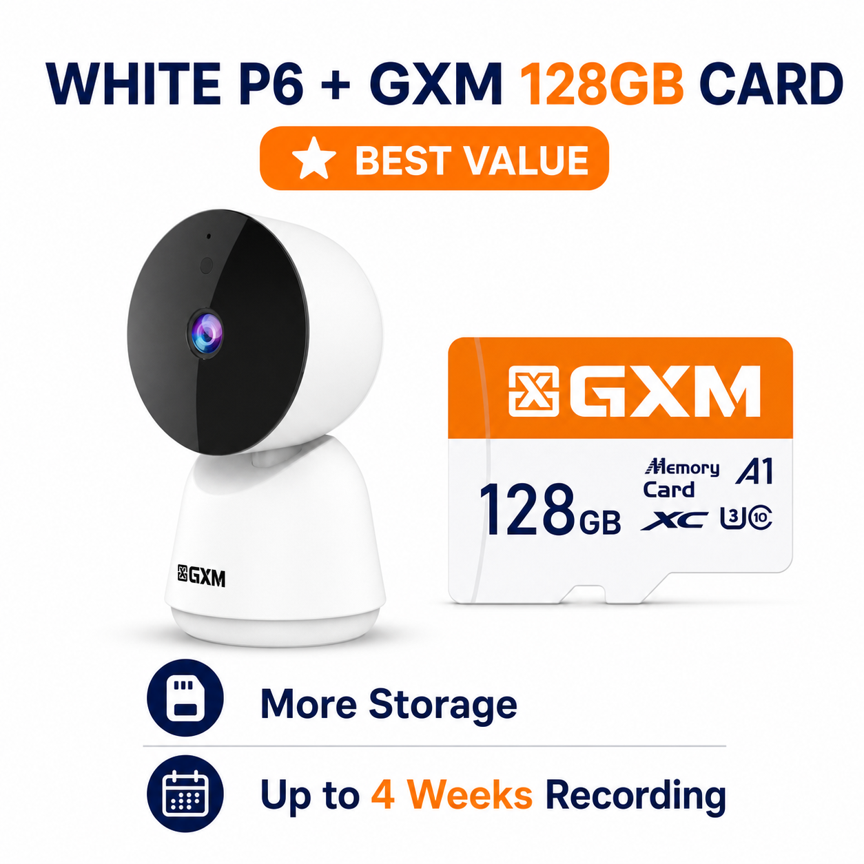 GXM P6 5MP 3K Smart Camera CCTV Baby Monitor Night Vision 360 Rotation DualBand IP Security Camea Dual-Band WiFi 2.4G/5G