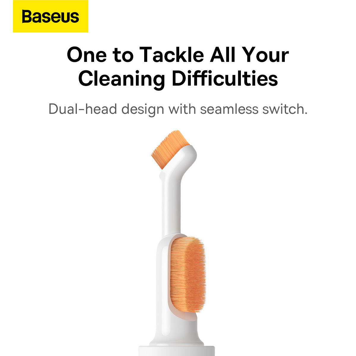 Baseus Cleaning Brush Deep Cleaning with Dual-Brush for Earpods Removes Dust & Grimes Sponge Brush Charging Case White