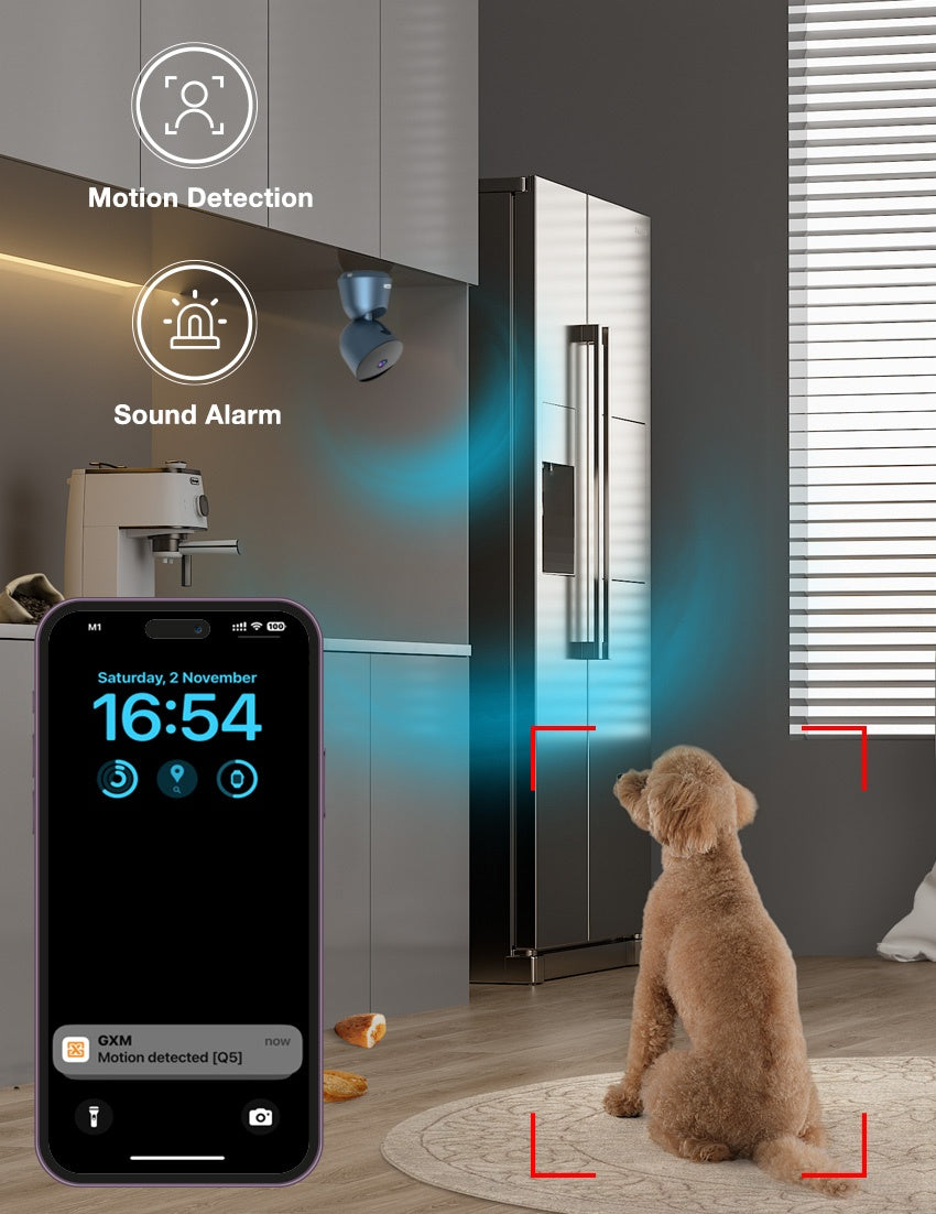 GXM P6 5MP 3K Smart Camera CCTV Baby Monitor Night Vision 360 Rotation DualBand IP Security Camea Dual-Band WiFi 2.4G/5G | 360° Auto Tracking | Night Vision | AI Detection | 2-Way Audio | Supports PC Web Viewing | Up to 256GB SD | SG 1-Year Warranty