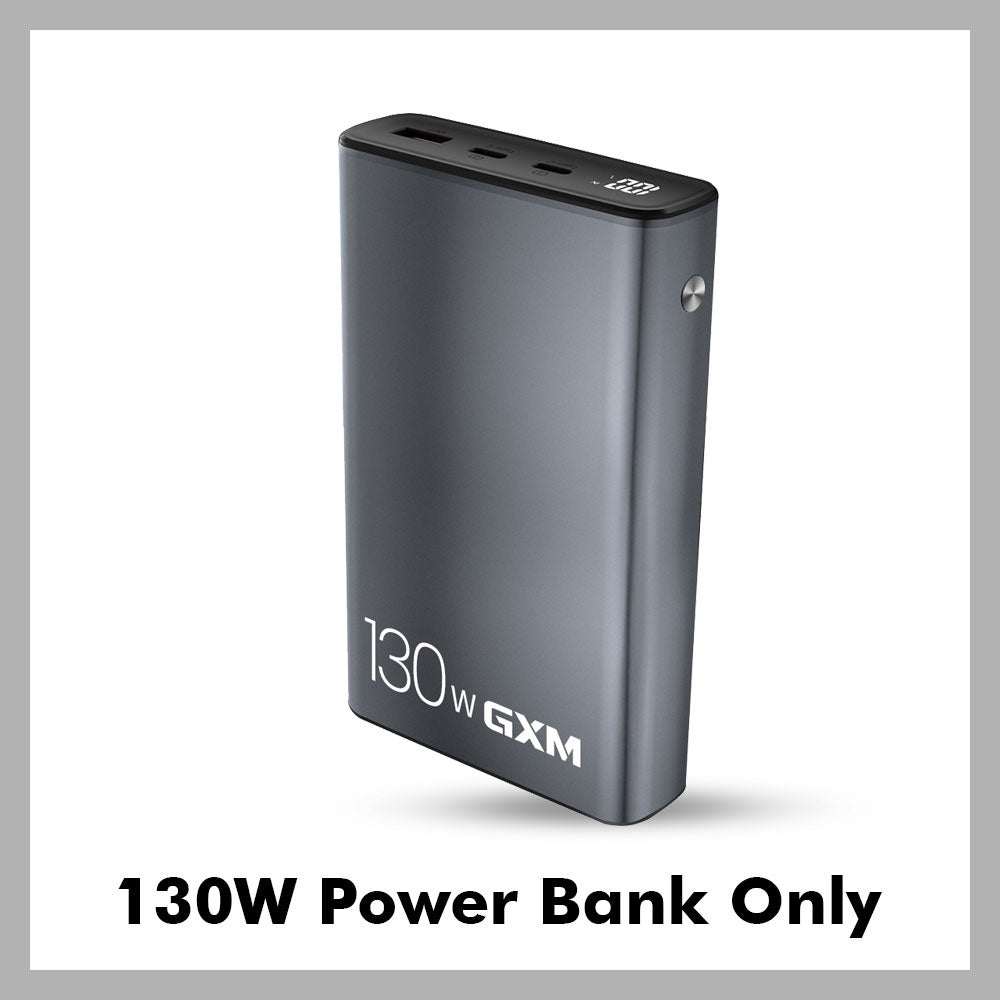 GXM 130W PD Power Bank 20000mAh Type C Fast Charge Laptop Phone Tablet Powerbank Portable Charger