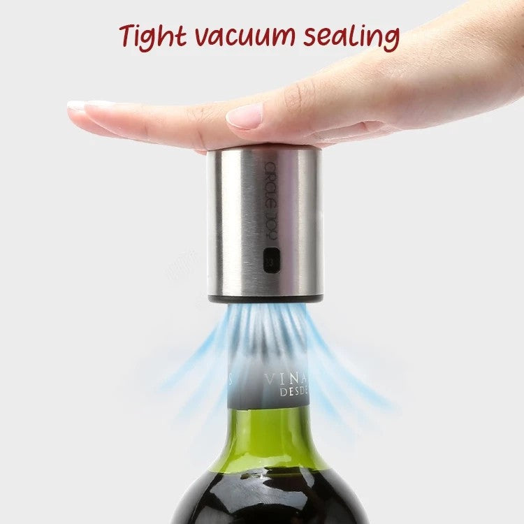 CIRCLE JOY 4 IN 1 Wine Opener Gift Set Electric Wine Opener with Foil Cutter Wine Stopper Wine Decanter